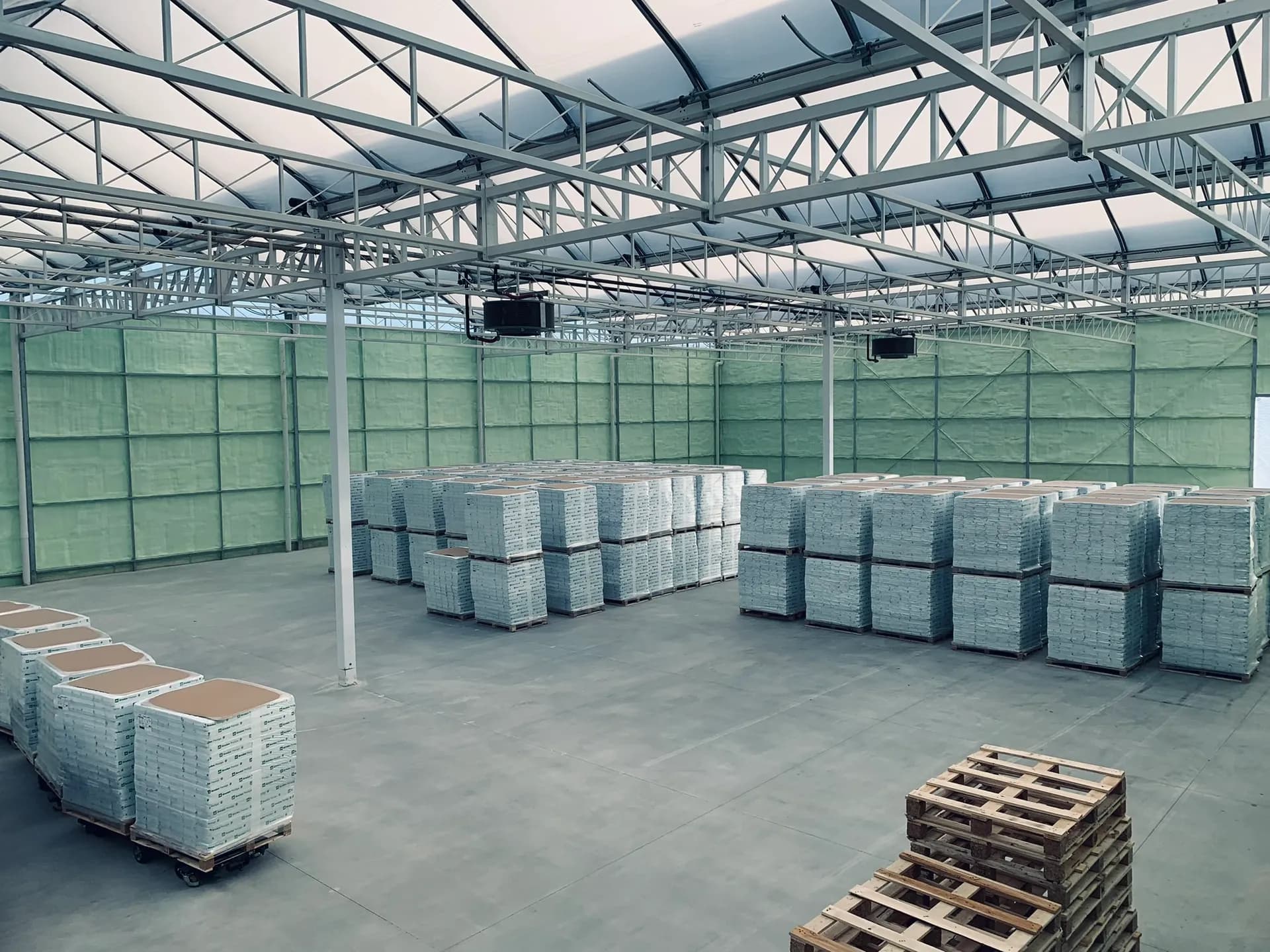 Interior of a large commercial building insulated with closed-cell spray foam by Seal Right Insulation