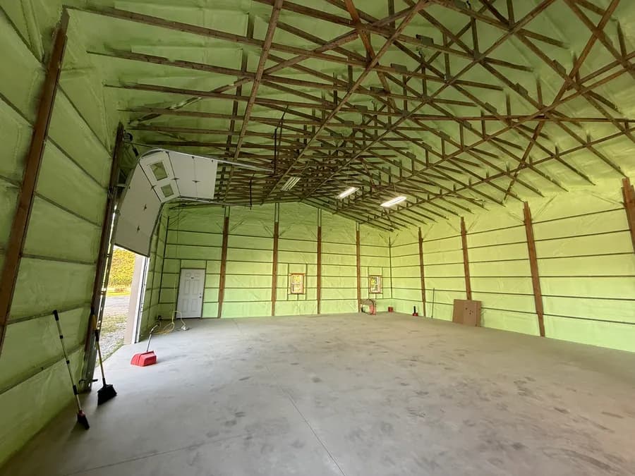 Pole Barn — Equipment Storage — closed-cell spray foam project in Essex, ON