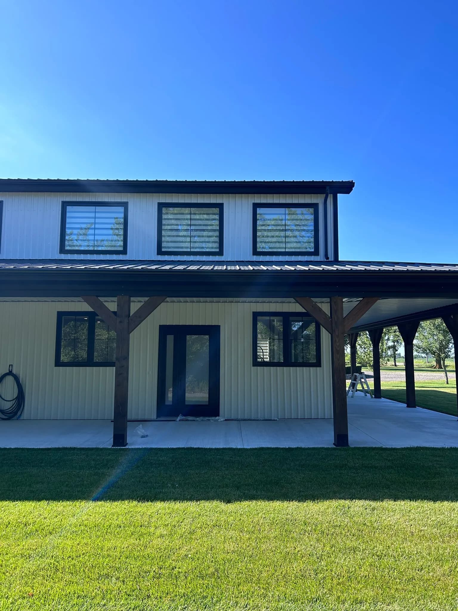 Finished barndominium-style custom home insulated by Seal Right Insulation
